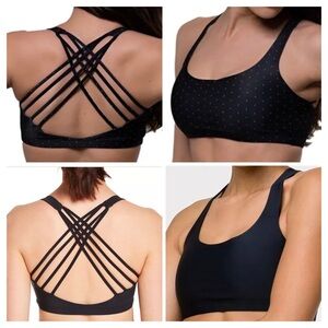 Set of 2 - Onzie Chic Criss-Cross Strappy Back Sports Bras, sz M/L